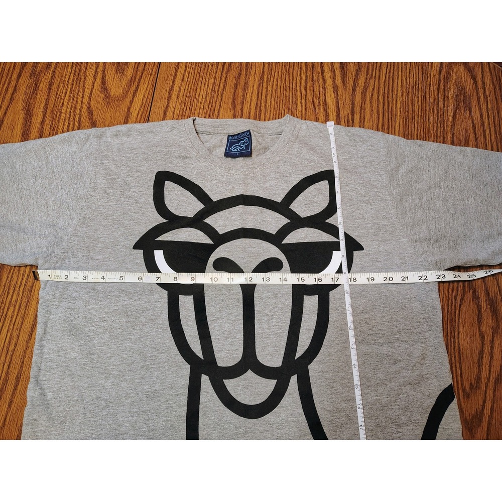 Bo Bendixen Men Large Gray Camel Graphic T-Shirt Danish Artist Cotton Tee - Picture 9 of 10